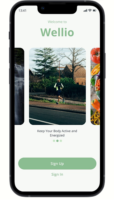 Wellio App - Healthy application app design figma mobile design ui ui design uiux