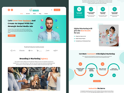 Marketing Website Agency agency design digital marketing figma hire designer landing page design marketing mockup ui ux website