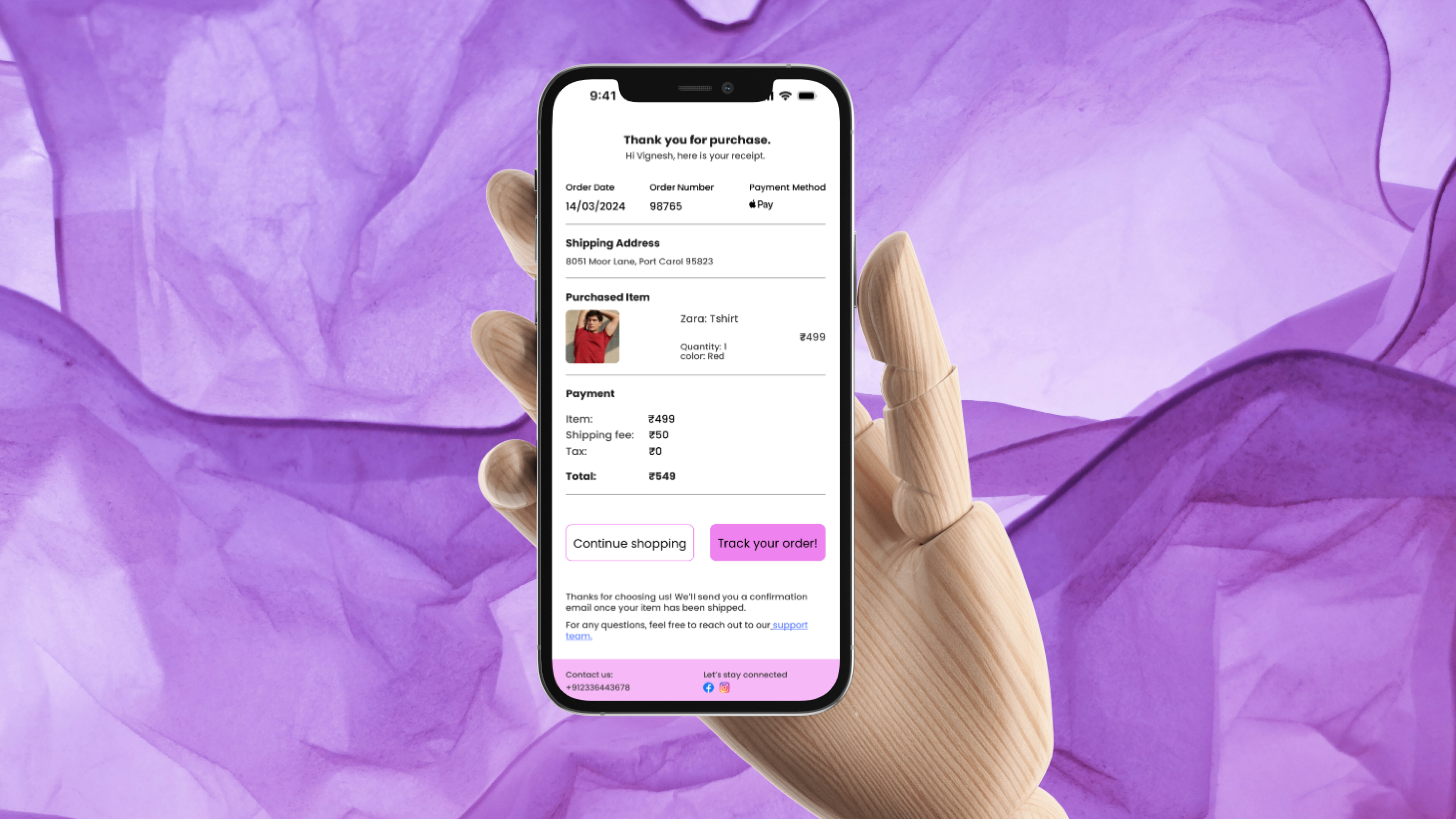 Receipt UI Design graphic design receipt ui ui017 ux