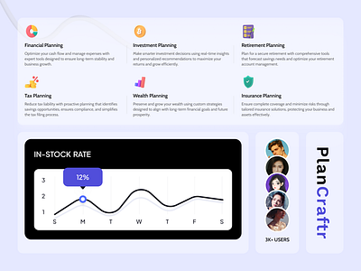 Business Planning Software Website Design aipowered branding businessgrowth businessplanning figmadesign financialplanning investmentplanning plancraftr startupsolutions taxplanning uidesign uiux wealthmanagement