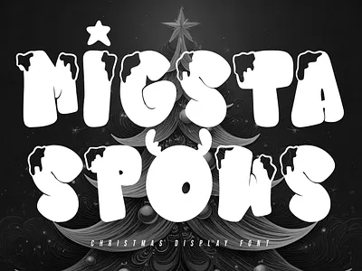 Migsta Spows Christmas Display Font animation branding design font fonts graphic design illustration logo nostalgic ui