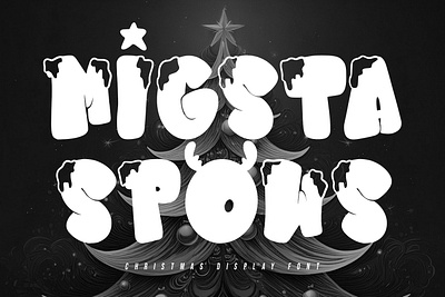 Migsta Spows Christmas Display Font animation branding design font fonts graphic design illustration logo nostalgic ui