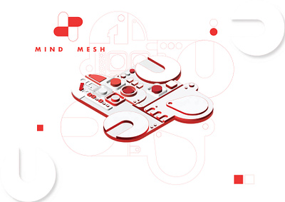 MIND MESH - Conceptual chip design 3d brochure concept future graphic design illustration indesign logo ui visual