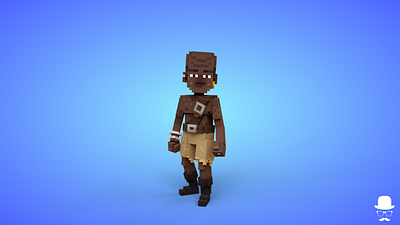 Black Pirate 5 Voxel Character - 3D Lowpoly Fantasy Model 3d 3d model adventure black cartoon crew fantasy game art game asset lowpoly magicavoxel pirate pirates voxedit voxel art warrior