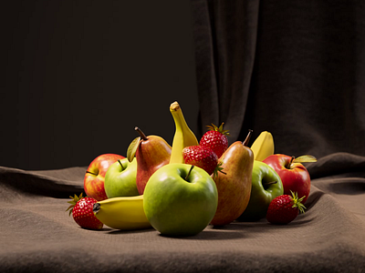 Make it pop! 3d animation cgi foreal fruits illustration still life