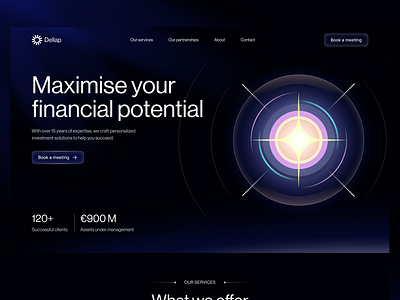 Dellap Website | UI Design Website dark gradient financial financial website design ui design ui ux design website design