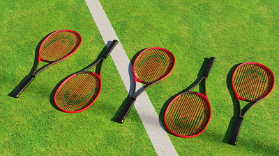 Tennis Racket 3D Visualization: Precision Meets Performance 3d animation branding design illustration motion graphics