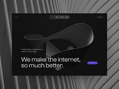 102X Digital design studio | Landing page ui uiux ux web web design web studio webdesign website