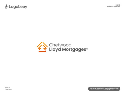 Chetwood Lloyd Mortgages Logo app logo arrow branding business logo design graphic designer home house logo logo design logo designer minimal logo mortage real estae