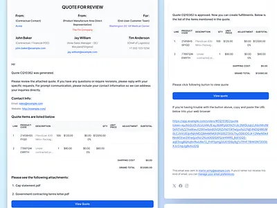 Quote Email Review Template UI! email template product design quotes saas