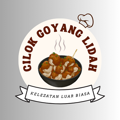 [Logo] Cilok Goyang Lidah - Indonesian Food canva cilok food graphic design logo