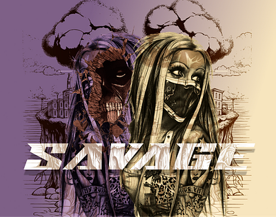 SAVAGE art artwork cover design design graphic design illustration savage typography