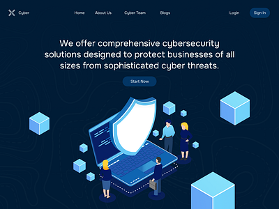 Cybersecurity illustration ⚖️ blue illustration cyber cybersecurity illustration dark illustration flow illustration flowchart illustration shield website illustration