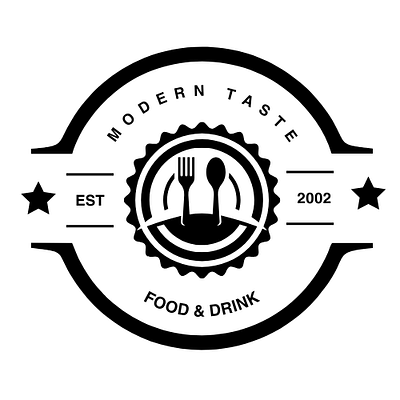 [Logo] Modern Taste Restaurant - Food & Drink canva drink food graphic design logo restaurant