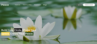 Peace onboarding screen ui