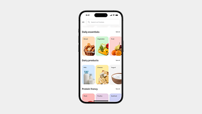 Day 99 - Categories #DailyUI app dailyui design groceries ios lightmode ui ux