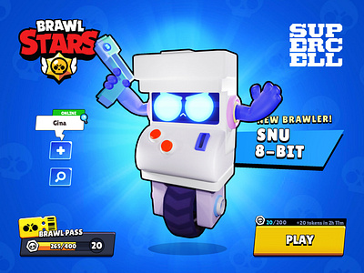 Brawl Stars - 3D Brawler 3d brawl brawler brawlstars cartoon character characterdesign digital art game gameart modeling motion graphics robot sculpting snu supercell