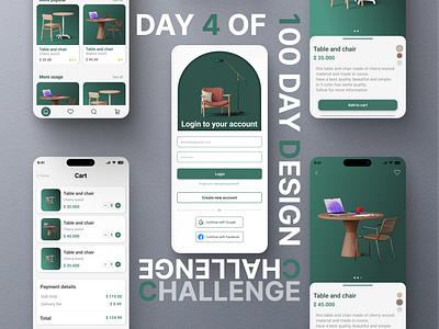 Day 4 of 100 day design challenge application branding design household appliances mobile app online shop ui ui ux design ux