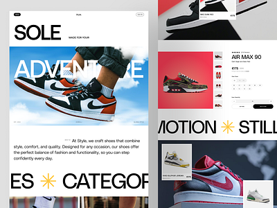 SoleStride-Ecommerce Landing Page cart design e commerce ecommerce ecommerce store ecommerce ui online shopping online store shop shopify shopping store uiux web design website website design