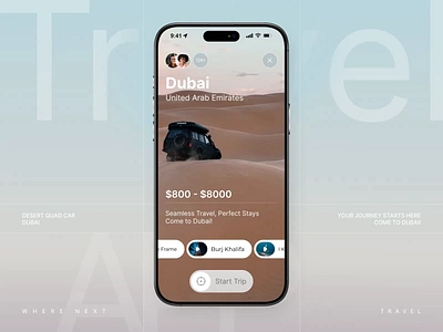 Travel App Design app app design destination dubai hotel booking india mobile app paris rome tourism tourist travel travel agency travel app traveler traveling trip ui ux usa vacation