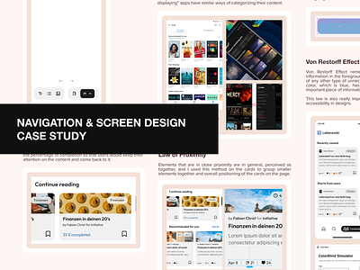 Screen & Navigation Design - UX Case Study branding case study mobile app design screen design ui user experience ux ux case study