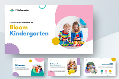 Kindergarten Presentation branding business design illustration keynote kindergarten marketing pitch deck powerpoint preschool presentation school ui