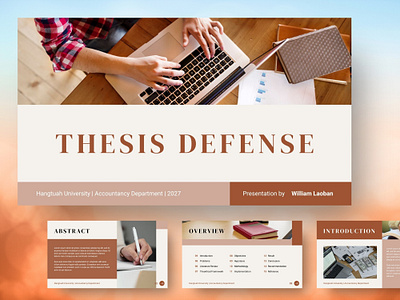 Thesis Defense bachelor branding business college design illustration keynote lecturer marketing master pitch deck powerpoint presentation student thesis thesis defense university