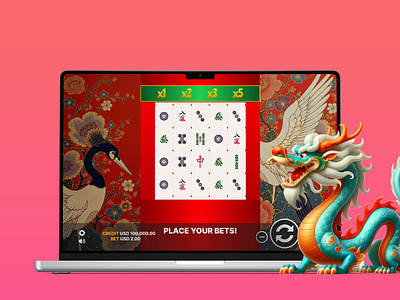 Mahjong Bang slot game animation app betting branding casino design gambling gaming graphic design illustration logo mobile game motion graphics slot game typography ui ux vector web design web game