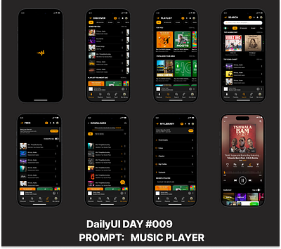 Daily UI #009 MUSIC PLAYER dailydesign dailyui design figma music musicplayer playlist uichallenge uidesign