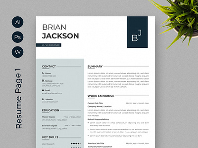 Resume CV / Cover Letter cover letter cv cv design cvtemplete professional resume resume resume design resume templete