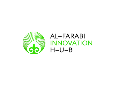 Al-Farabi Innovation Hub. al farabi hub innovation line logo logotype mark pattern rhythm