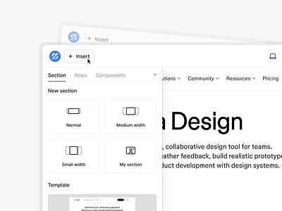 Editor b2b clean clean ui dashboard design editor framer saas section tabs webflow