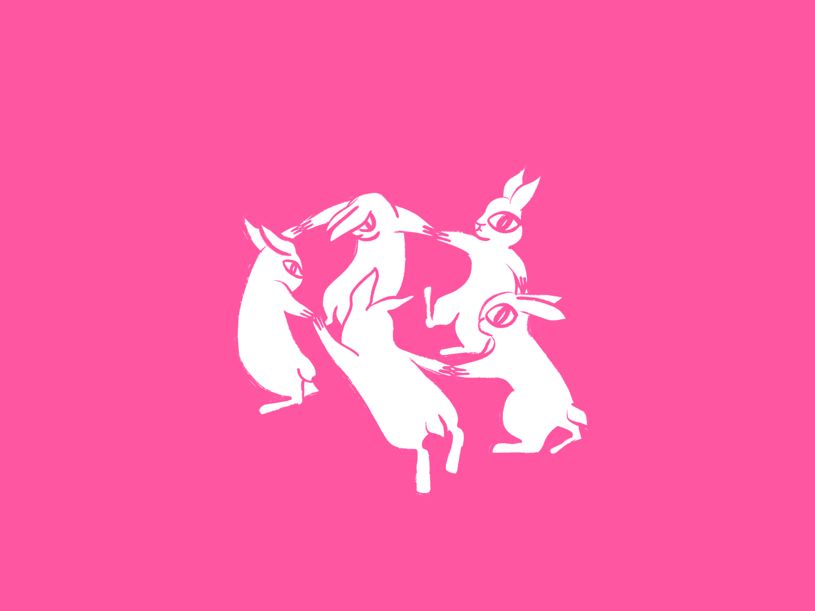 Dancing Conejitos animation dance dancing frame by frame frame to frame gif illustration loop rabbit rabbits