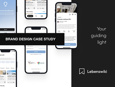 Brand Design Case Study - Lebenswiki brand design branding case study color palette graphic design logo logo design mobile app design ui ux