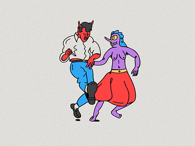 Rock 'n' Roll Time bunny character design dance demon devil flirting monster rabbit rock rocknroll