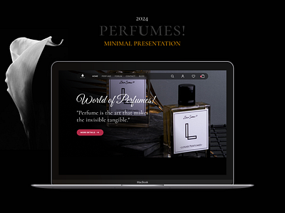 Perfumes Concept Landing Page design site ui uiux design webdesign