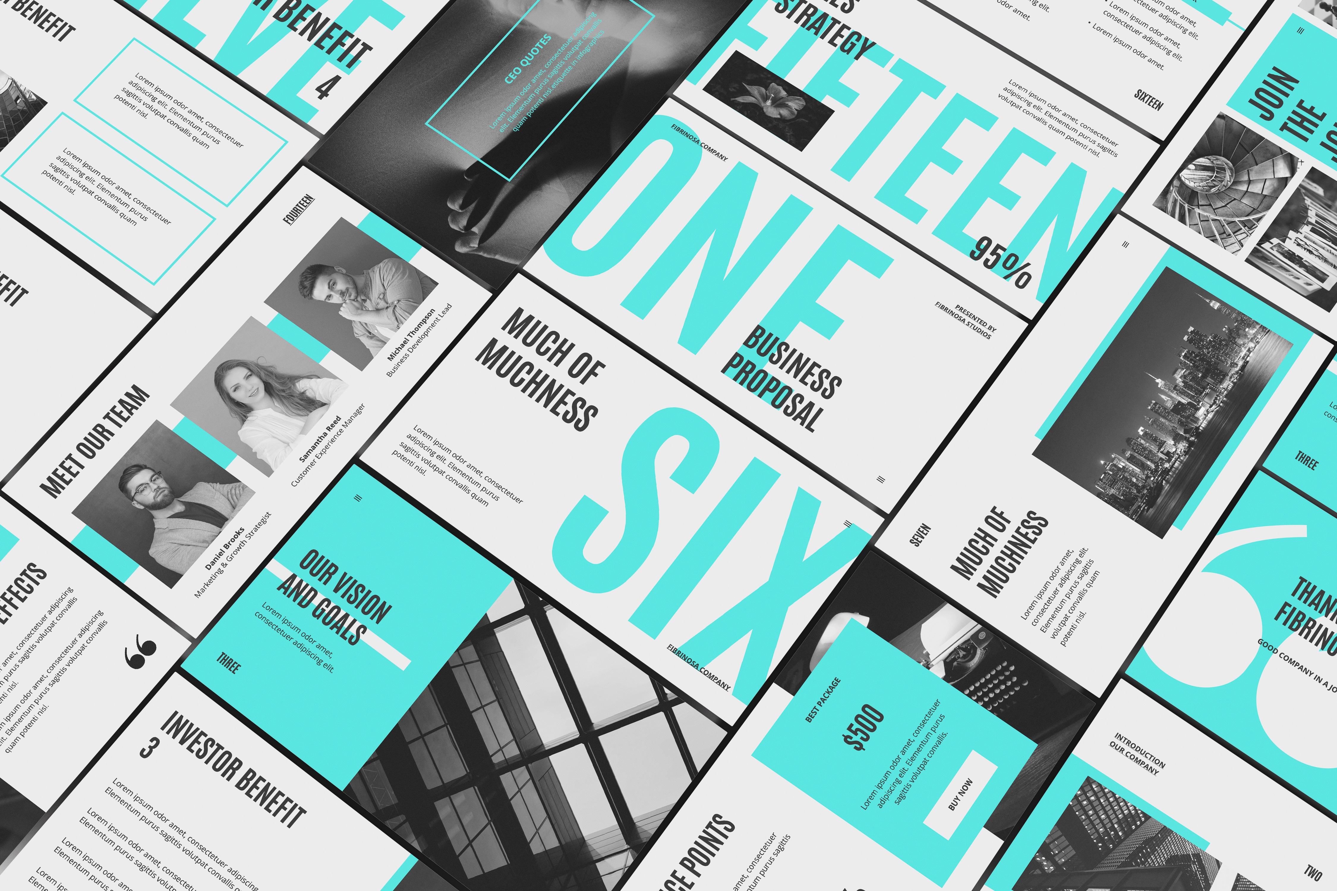 Business Proposal - Bold & Modern bold brand guidelines brand identity branding brutalism business corporate creative market deck design envato envato elements industry marketing modern pitch deck presentation slides template