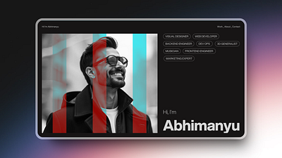 Hero Section | Portfolio template ai design figma framer framer template image