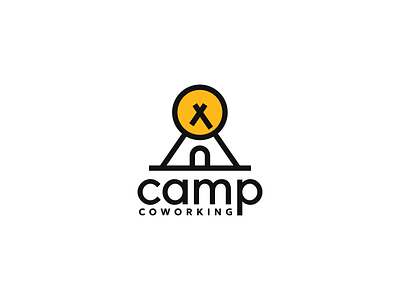 Camp branding camp camping coworking identity logo mark sign smolkinvision sun symbol tent time watch