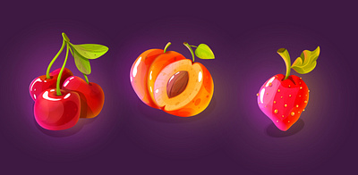 Fruits casual game fruits game icon game ui illustration