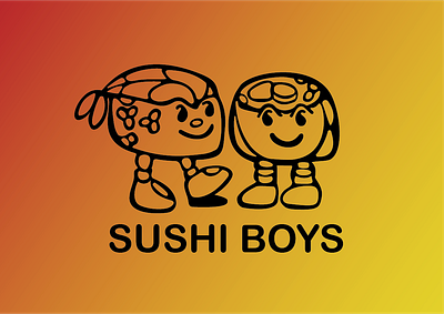 SUSHI BOYS boys cute figures food prompt restaurant sketch sushi vector