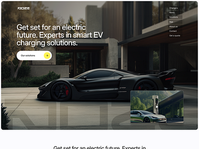 doze / hero section car cars charger chargers design ev framer hero herosection modern porsche supercar template tesla ui ui design ux webdesign webflow website