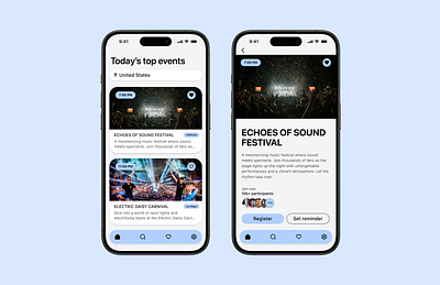 Daily UI #070 challenge dailyui event event listing