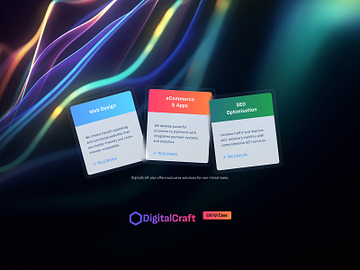 DigitalCraft app design bright case colourful commercial company corporate dark developer figma forms landing page logo project service ui user interface ux visual website