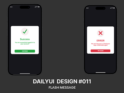 DailyUI #011 FLASH MESSAGE dailyui design figma flashmessage message ui uiux