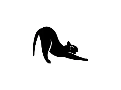 Cat Yoga Logo black cat branding cat cat exercise cat logo cat yoga creative cat logo design graphic design kitty kitty logo kitty yoga logo logodesign logomaker logos modern cat logo modernlogo unique logo yoga cat