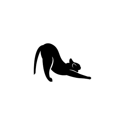 Cat Yoga Logo black cat branding cat cat exercise cat logo cat yoga creative cat logo design graphic design kitty kitty logo kitty yoga logo logodesign logomaker logos modern cat logo modernlogo unique logo yoga cat