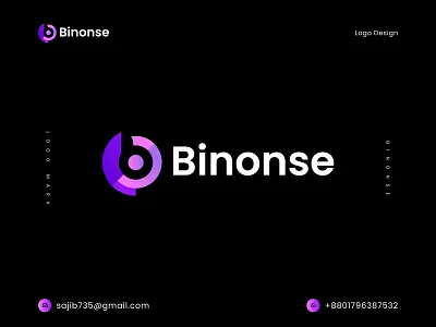 Binonse A Crypto Web3 Modern Defi App Logo crypto logo dapp dapp logo defi app defi logo logo logo design logo designer modern logo web3