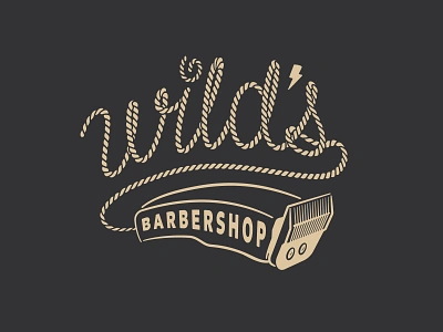 Wild's Barbershop barbershop clippers design hair trimmers handlettering handtype hashtaglettering illustration lettering process vector vectormachine