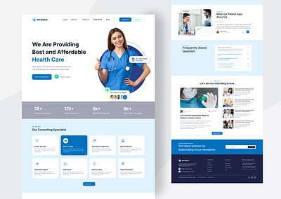 Medical Landing Page Exploration branding graphic design landing page medical uiux website design